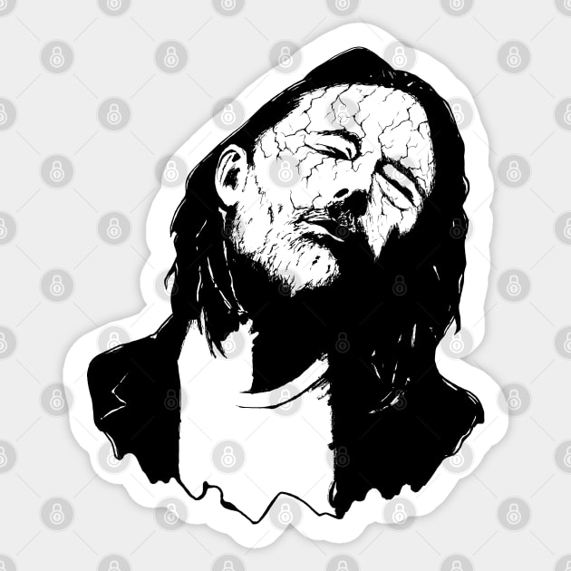Thom Yorke Portrait Art Sticker by surmind